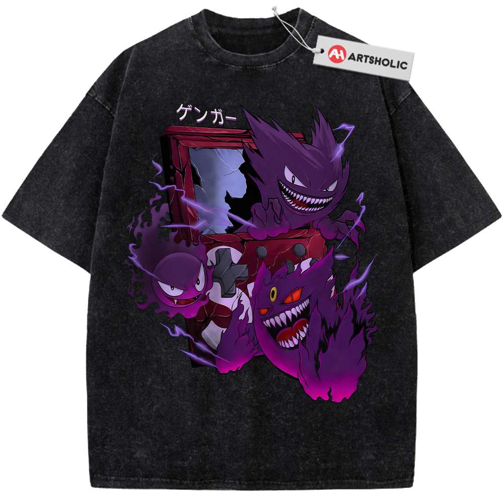Alternative view of Gengar Shirt, Gatsly Shirt, Haunter Shirt, Pokemon shirt, Anime Shirt, Vintage Tee