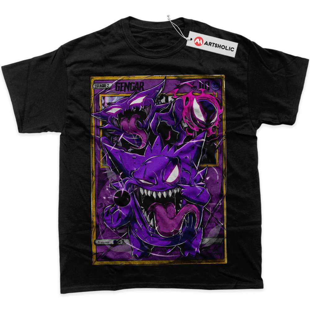 Alternative view of Gengar Shirt, Pokemon Shirt, Anime Shirt, graphic Tee
