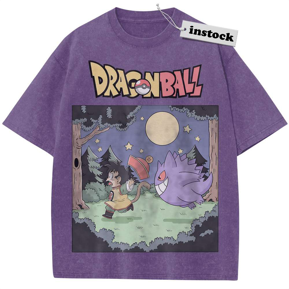 Gengar Shirt, Son Goku Shirt, Dragon Ball Shirt, Pokemon shirt, Anime Shirt, Vintage T-Shirt