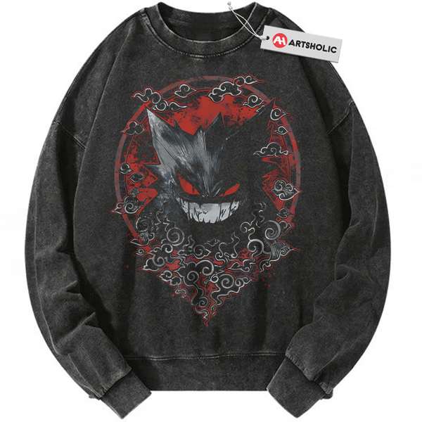 Gengar Sweatshirt, Pokemon Sweatshirt, Anime Sweatshirt, Vintage Sweatshirt