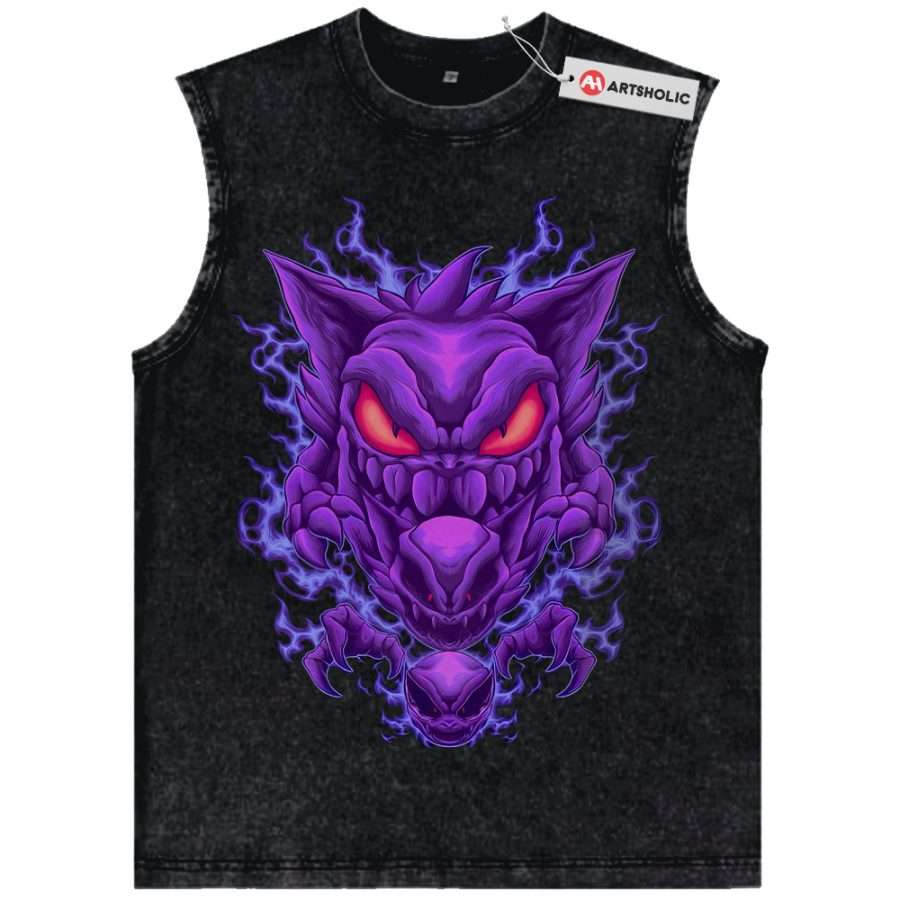 Alternative view of Gengar Tank Top, Gatsly Tank Top, Haunter Tank Top, Pokemon Tank Top, Anime Tank Top, Vintage Tank Top
