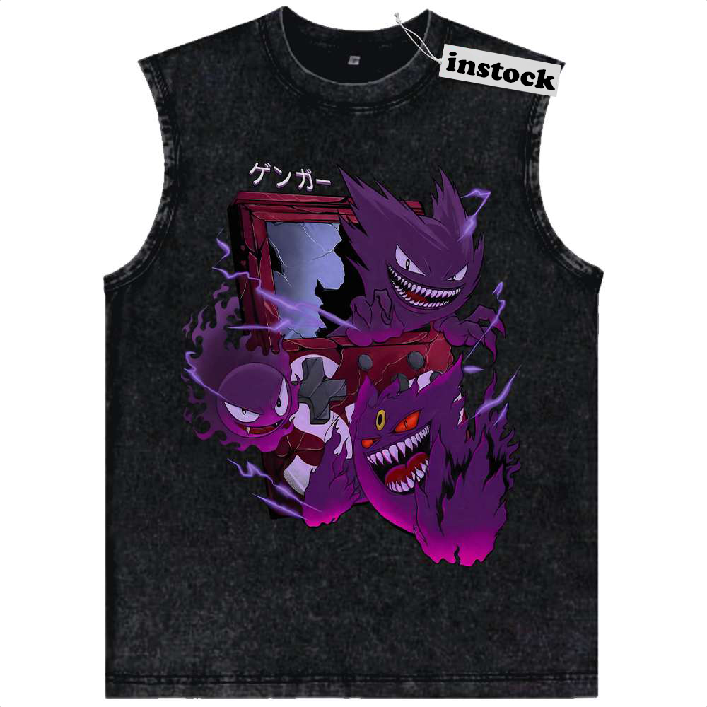 Gengar Tank Top, Gatsly Tank Top, Haunter Tank Top, Pokemon Tank Top, Anime Tank Top, Vintage Tank Top