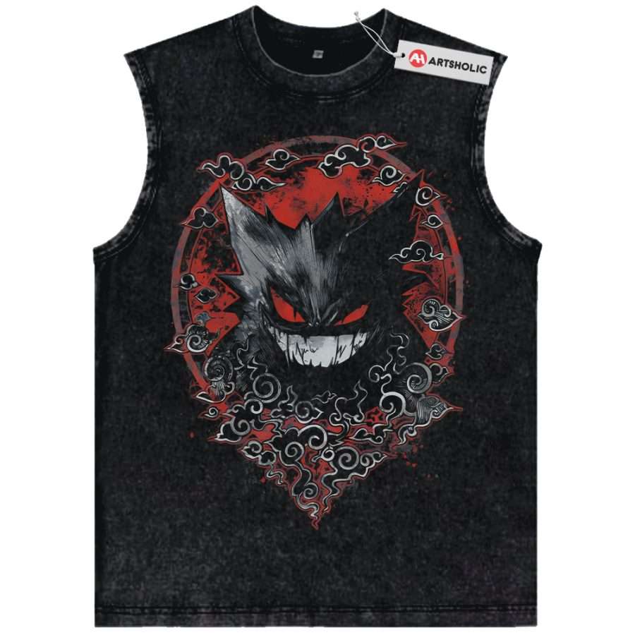 Alternative view of Gengar Tank Top, Pokemon Tank Top, Anime Tank Top, Vintage Tank Top
