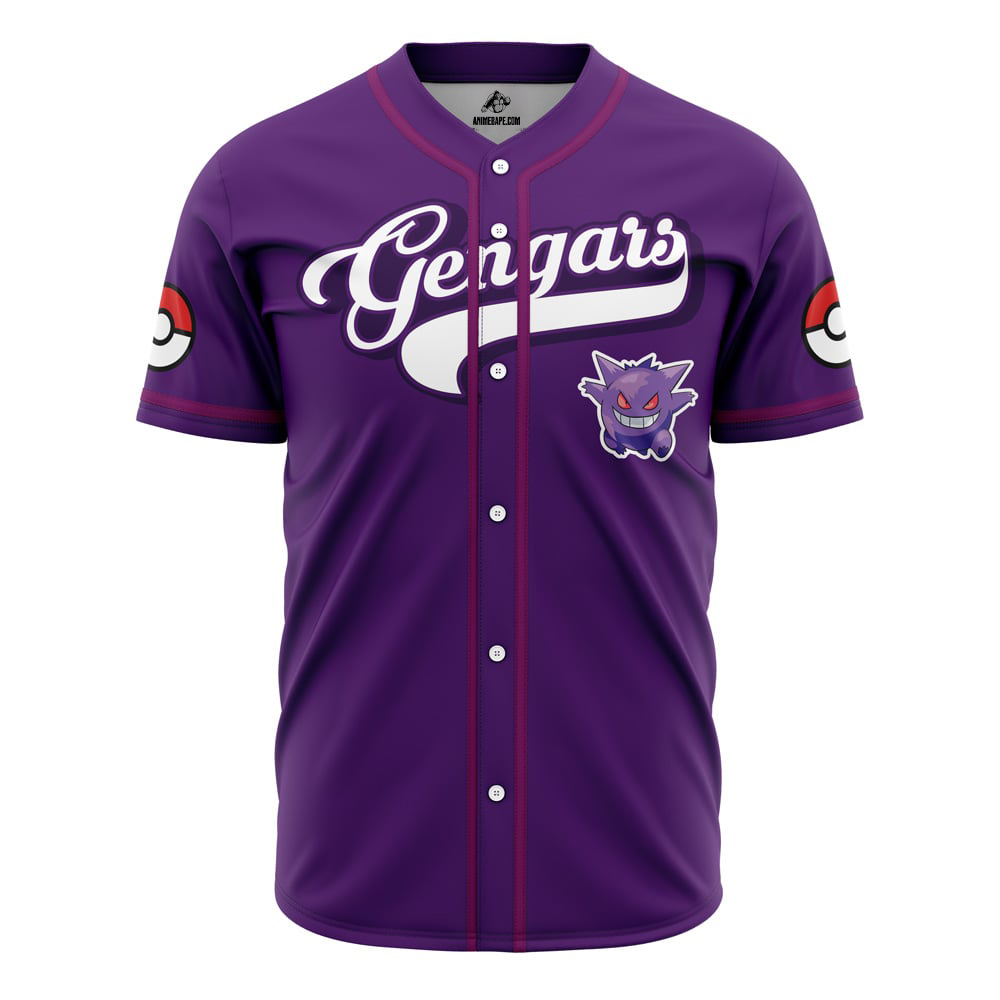 Gengars Pokemon Custom Baseball Jersey - Otaku Hall