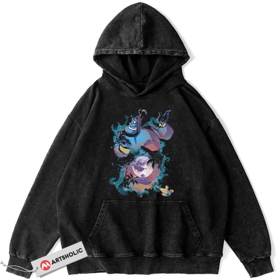 Alternative view of Genie Hoodie, Aladdin Hoodie, Disney Hoodie, Animated Hoodie, Vintage Hoodie