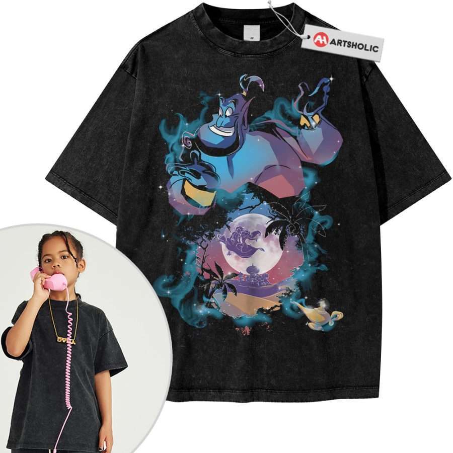 Alternative view of Genie Shirt For Kids, Aladdin Shirt For Kids, Disney Shirt For Kids, Animated Shirt For Kids, Vintage Tee For Kids