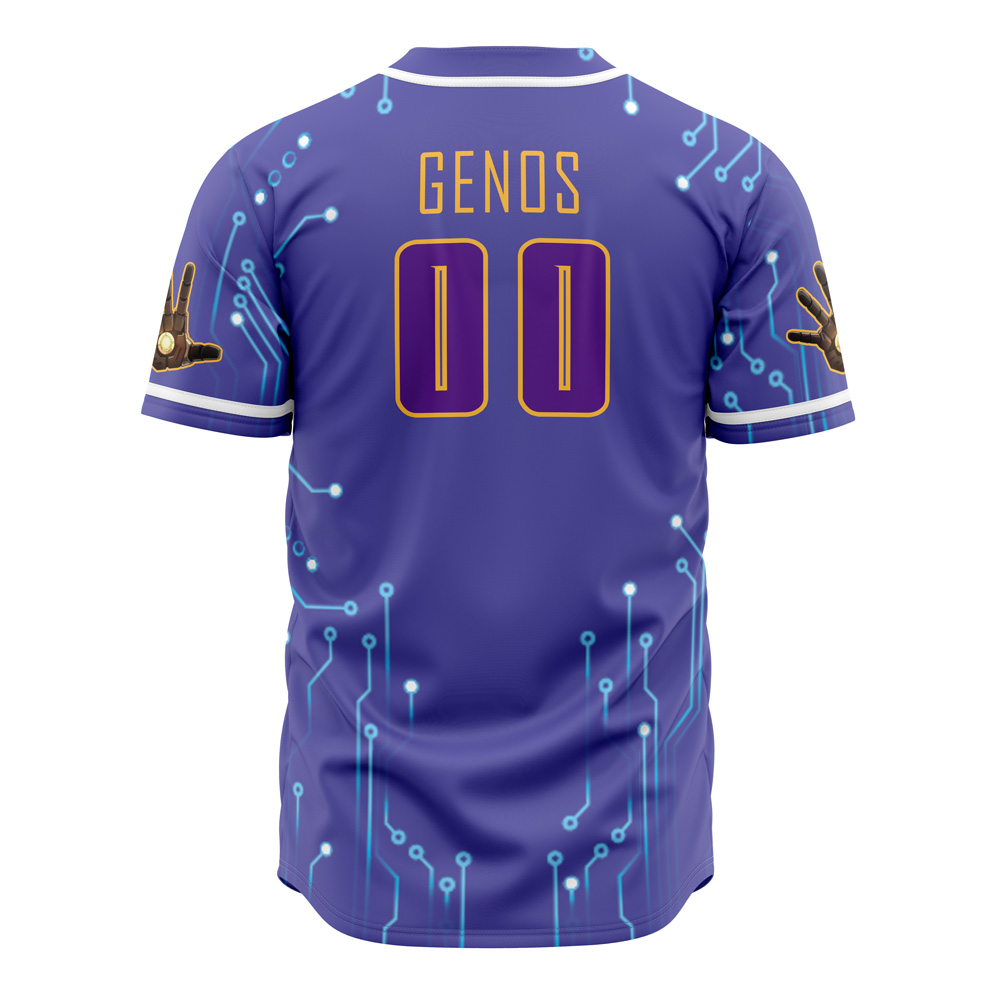 Alternative view of Genos One Punch Man Custom Baseball Jersey - Otaku Hall