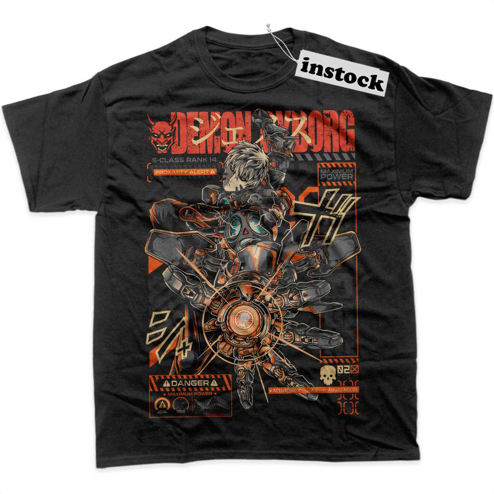 Genos Shirt, One Punch Man Shirt, Anime Shirt, Graphic T-Shirt