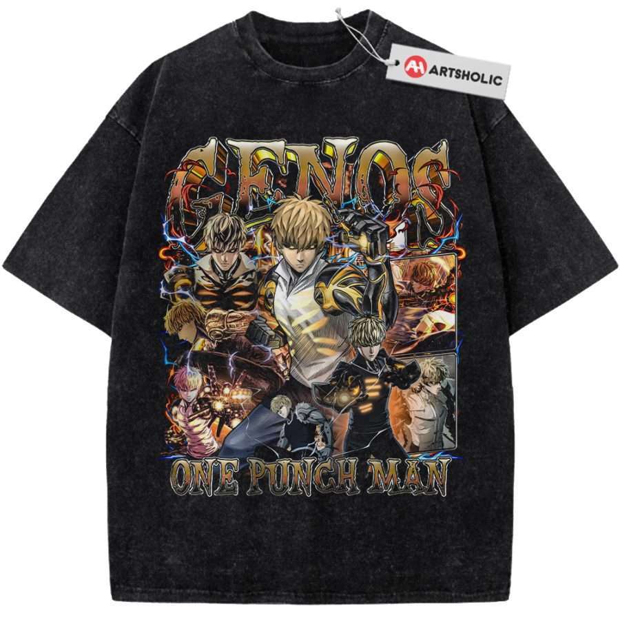 Alternative view of Genos Shirt, One Punch Man Shirt, Anime Shirt, Vintage T-Shirt