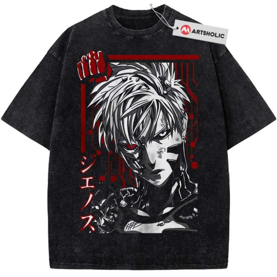 Alternative view of Genos Shirt, One Punch Man Shirt, Anime Shirt, Vintage T-Shirt