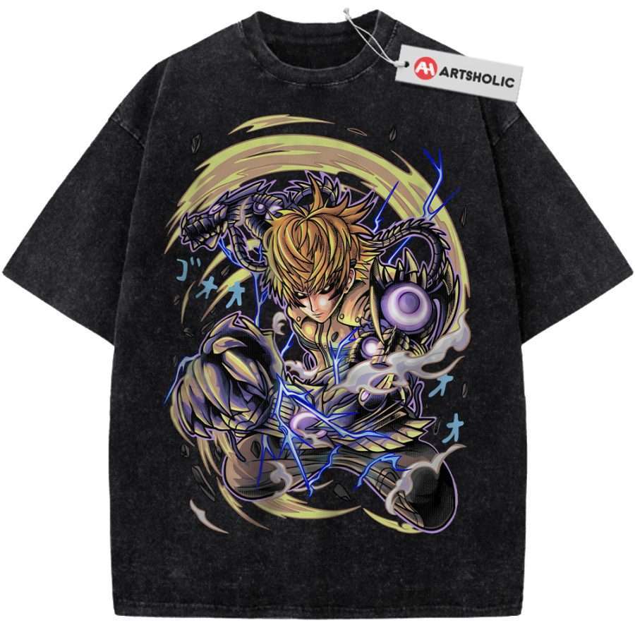 Alternative view of Genos Shirt, One Punch Man Shirt, Anime Shirt, Vintage Tee