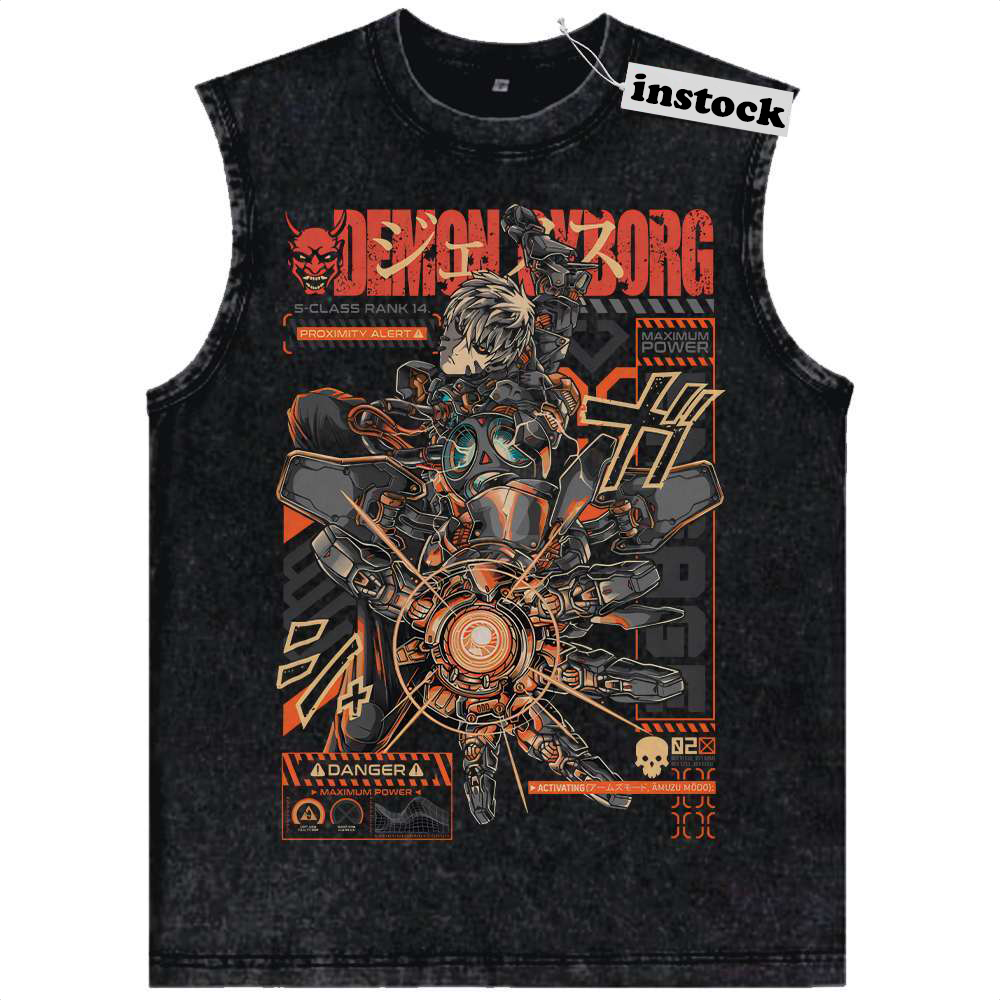 Genos Tank Top, One Punch Man Tank Top, Anime Tank Top, Vintage Tank Top