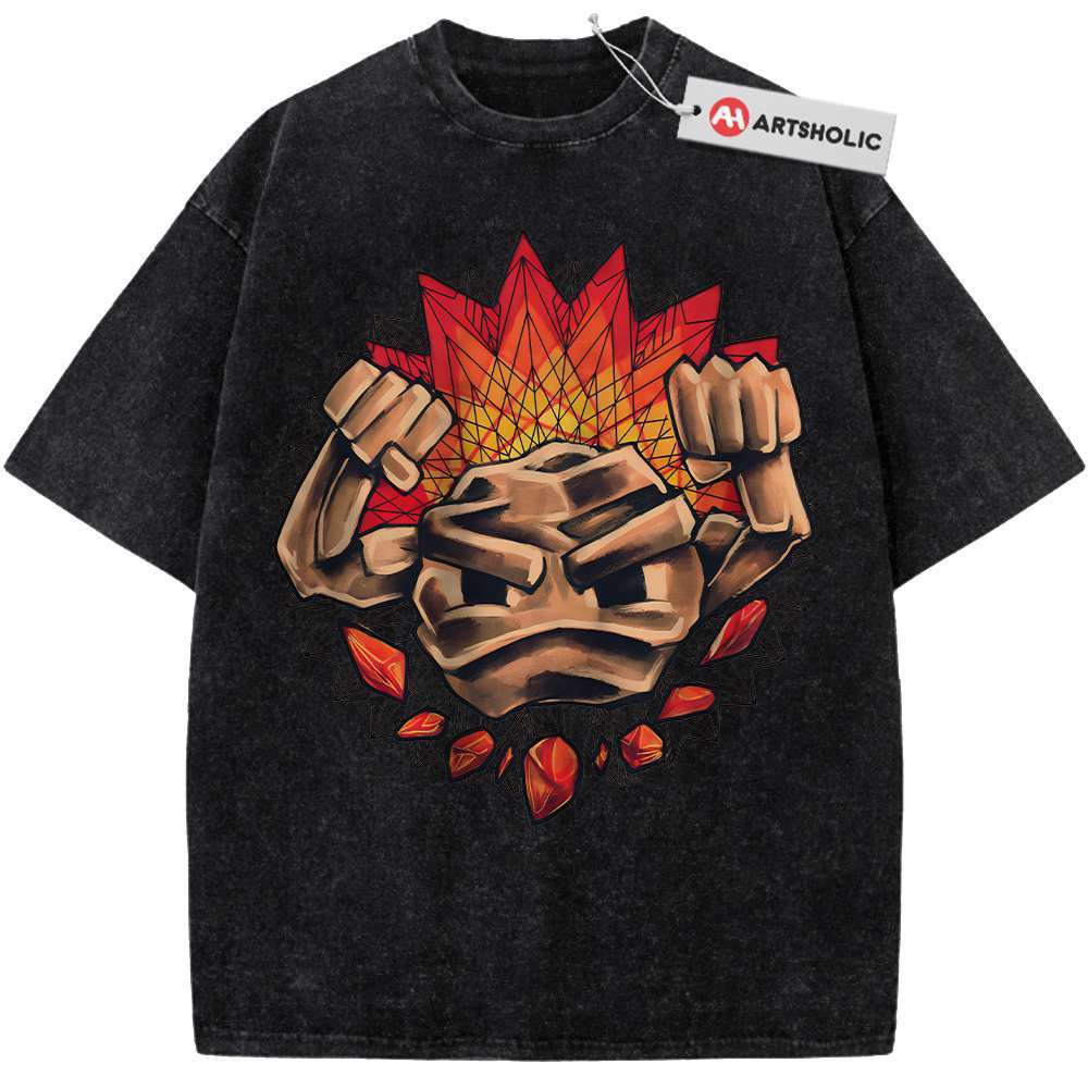 Alternative view of Geodude Shirt, Pokemon shirt, Anime Shirt, Vintage Tee