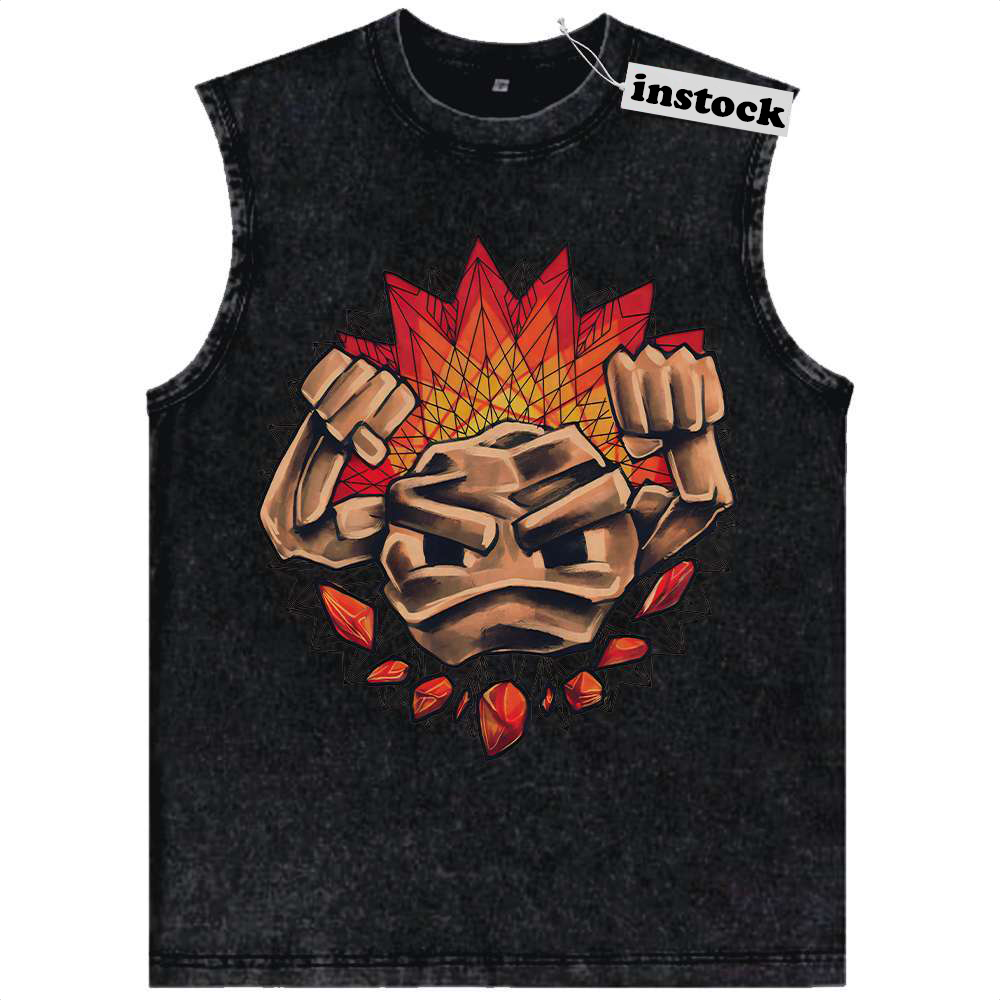 Geodude Tank Top, Pokemon Tank Top, Anime Tank Top, Vintage Tank Top