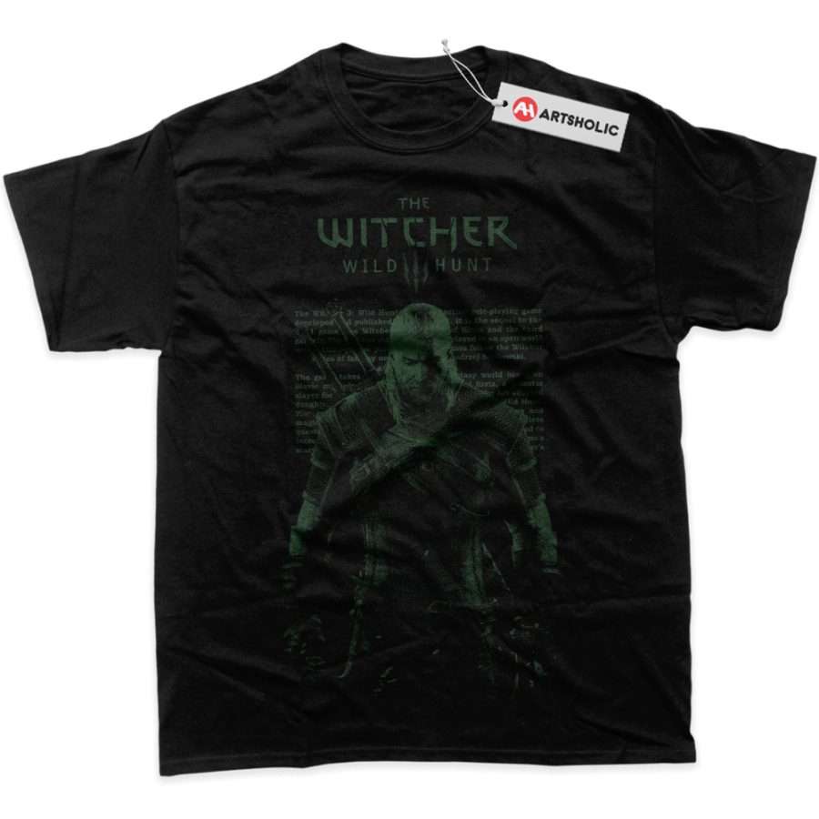 Alternative view of Geralt of Rivia Shirt, The Witcher Shirt, Game Shirt, Graphic T-Shirt