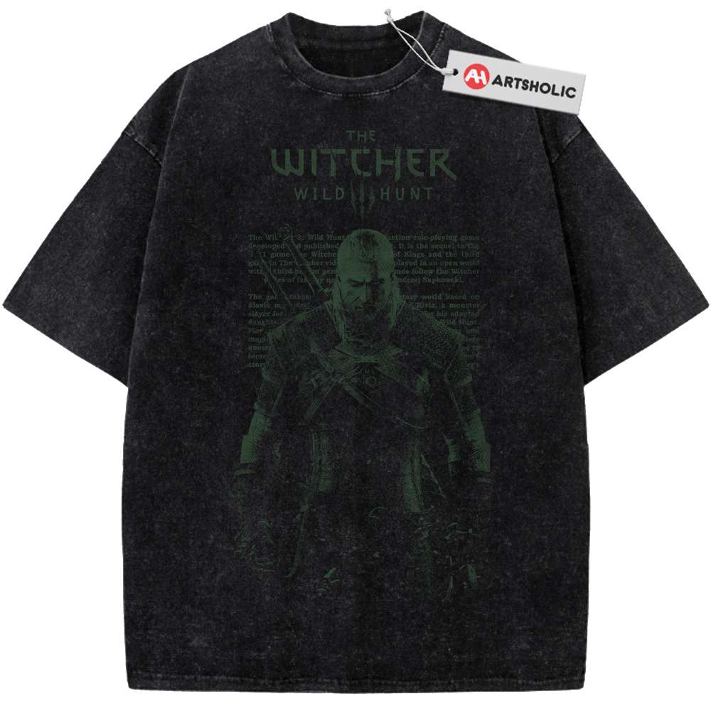 Geralt of Rivia Shirt, The Witcher Shirt, Game Shirt, Vintage T-Shirt