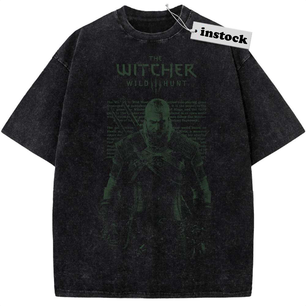 Geralt of Rivia Shirt, The Witcher Shirt, Game Shirt, Vintage T-Shirt