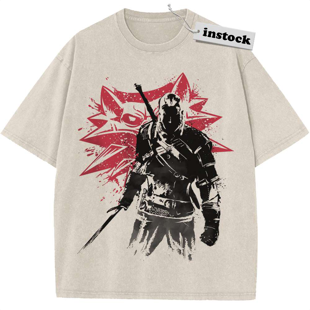 Geralt of Rivia Shirt, The Witcher Shirt, Game Shirt, Vintage Tee
