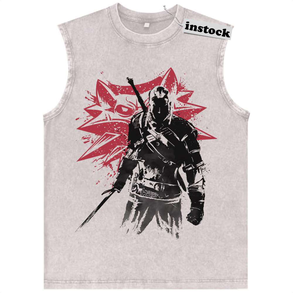 Geralt of Rivia Tank Top, The Witcher Tank Top, Game Tank Top, Vintage Tank Top