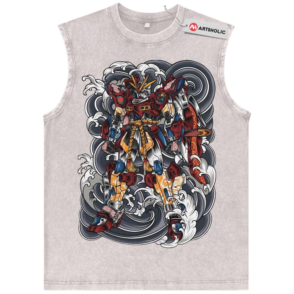 Alternative view of GF13-017NJII God Gundam Tank Top, Anime Tank Top, Vintage Tank Top