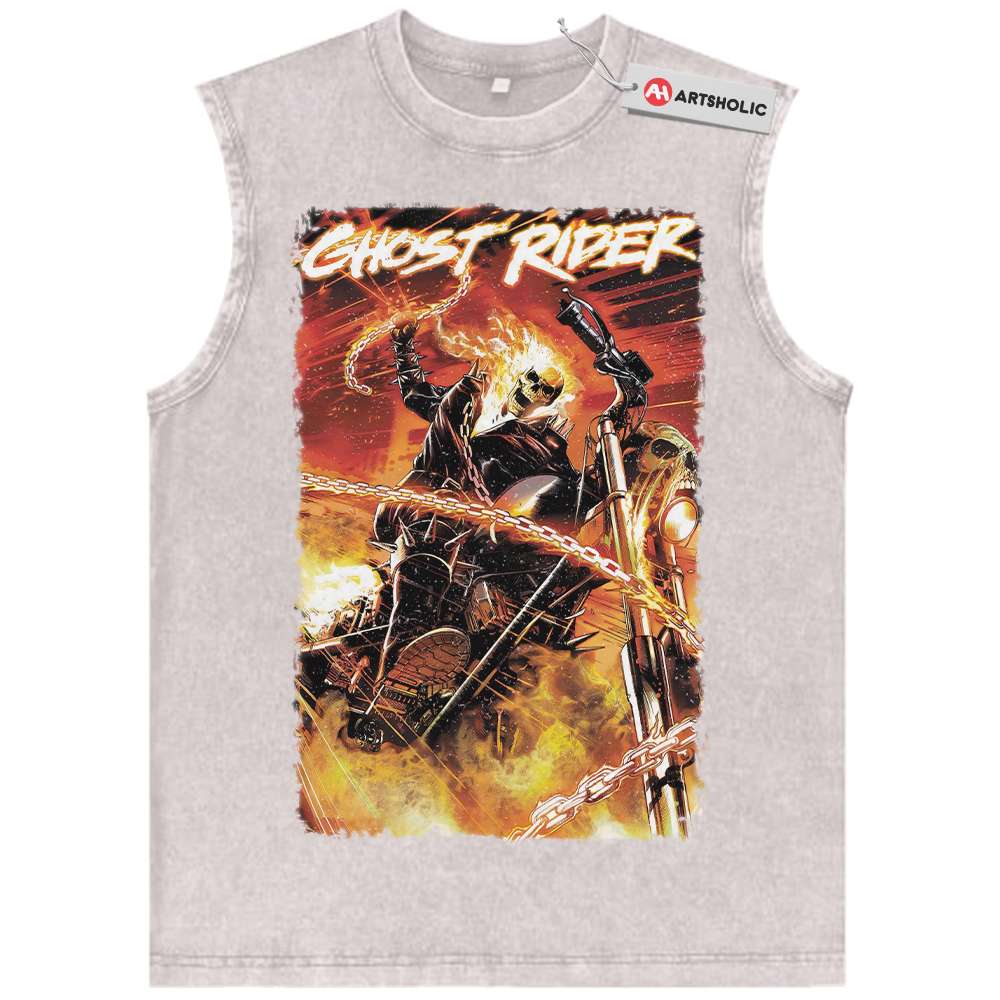 Alternative view of Ghost Rider Tank Top, Marvel Comics Tank Top, Vintage Tank Top