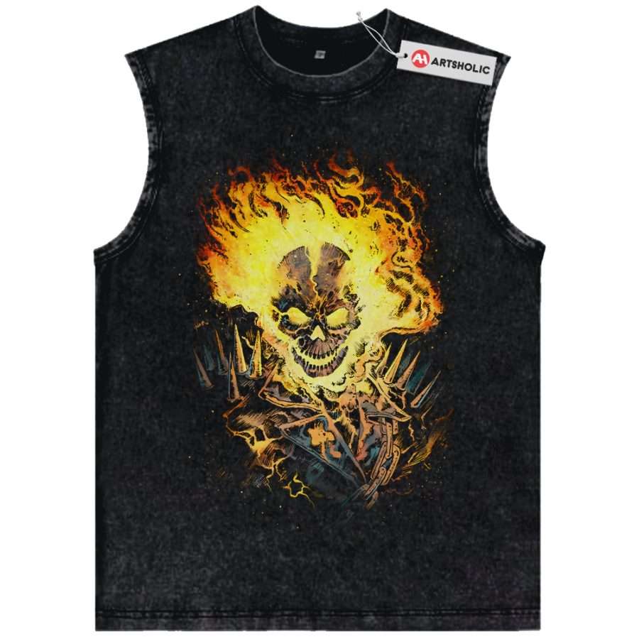 Alternative view of Ghost Rider Tank Top, Marvel Comics Tank Top, Vintage Tank Top