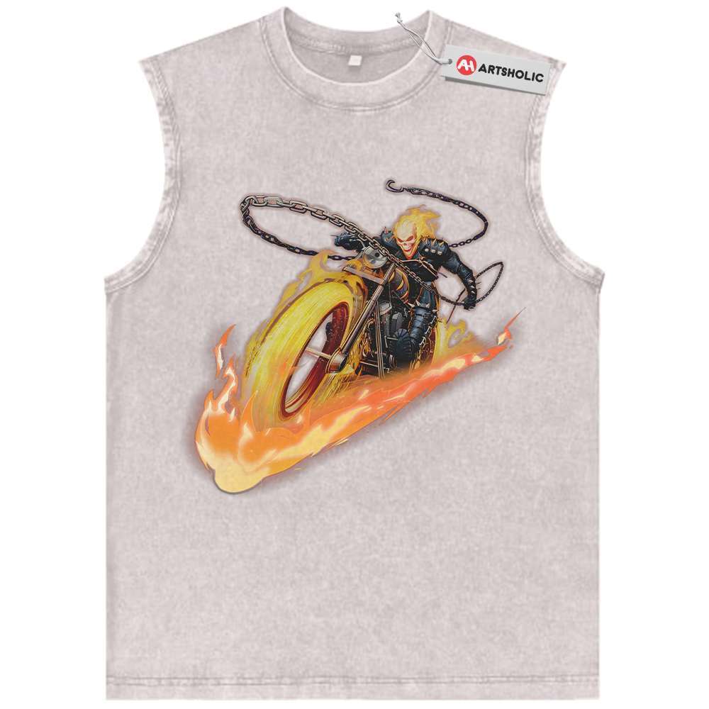 Alternative view of Ghost Rider Tank Top, Marvel Comics Tank Top, Vintage Tank Top