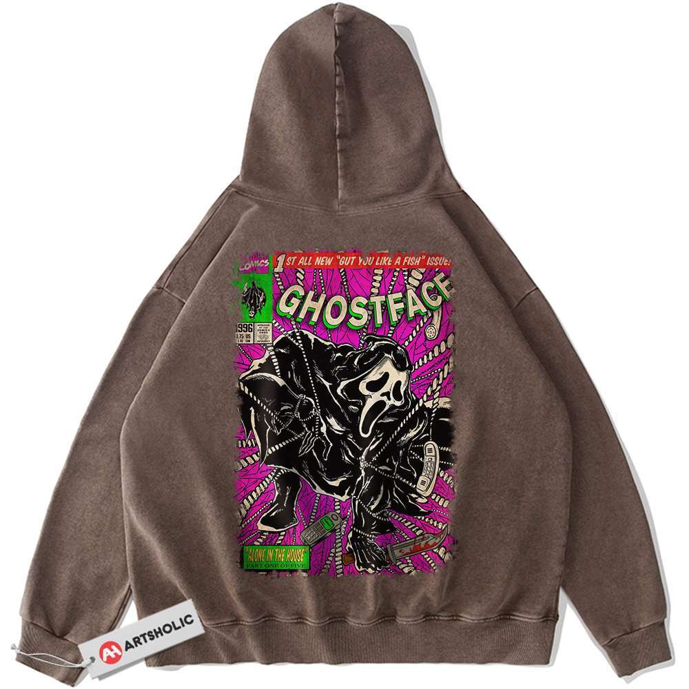 Alternative view of Ghostface Hoodie, Scream Hoodie, Halloween Hoodie, Horror Hoodie, Vintage Hoodie