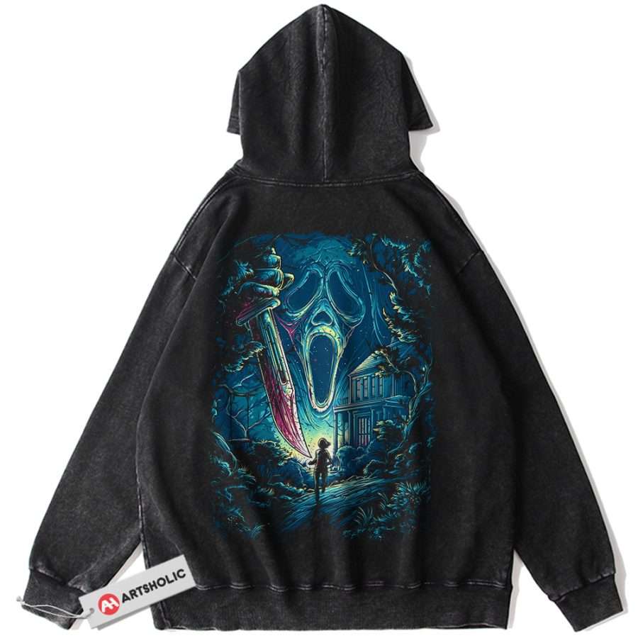 Alternative view of Ghostface Hoodie, Scream Hoodie, Halloween Hoodie, Horror Hoodie, Vintage Hoodie