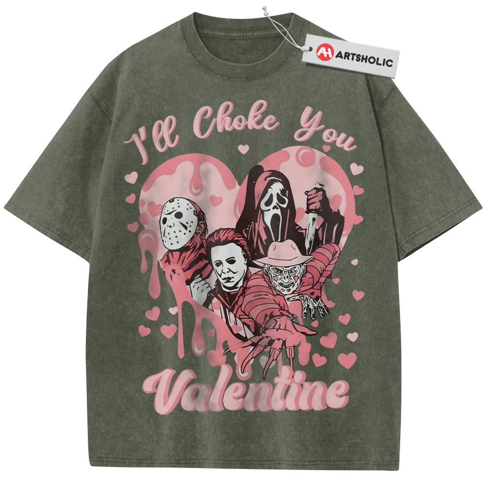 Alternative view of Ghostface Shirt, Michael Myers Shirt, Jason Voorhees Shirt, Horror Shirt, Valentine's Day Shirt, Vintage T-Shirt