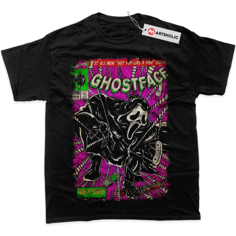 Alternative view of Ghostface Shirt, Scream Shirt, Halloween Shirt, Horror Shirt, Graphic T-Shirt