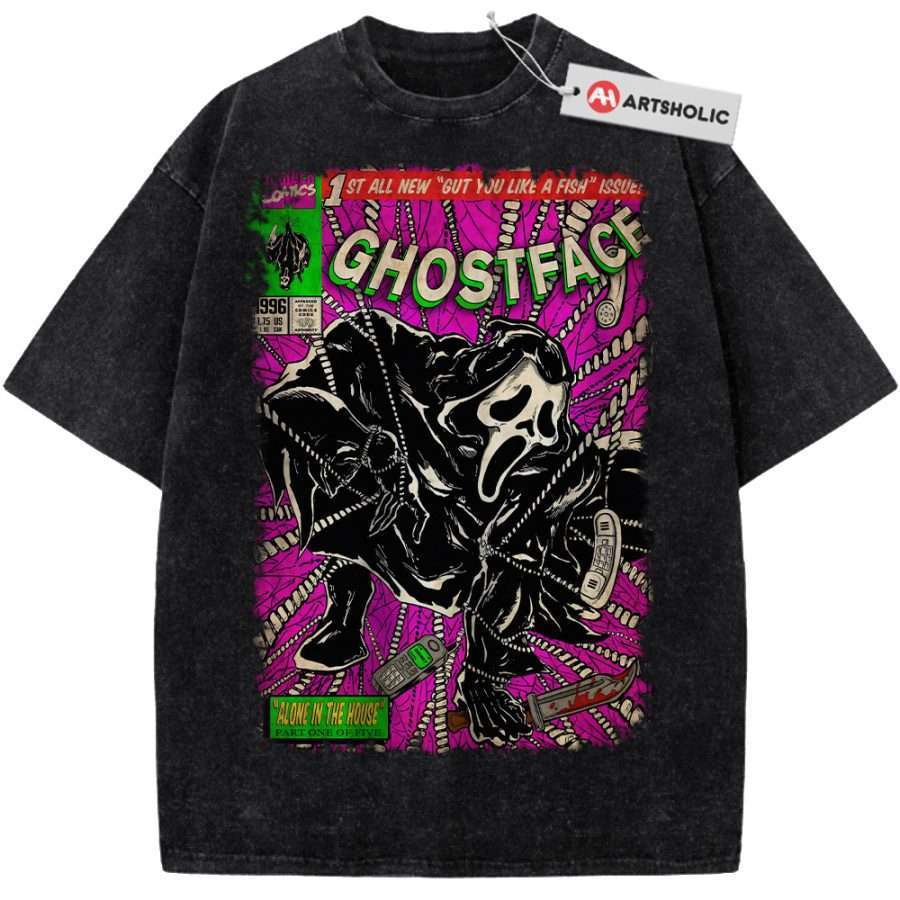 Alternative view of Ghostface Shirt, Scream Shirt, Halloween Shirt, Horror Shirt, Vintage T-Shirt