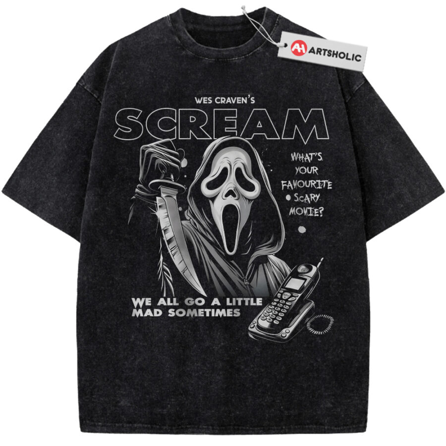 Alternative view of Ghostface Shirt, Scream Shirt, Halloween Shirt, Horror Shirt, Vintage T-Shirt