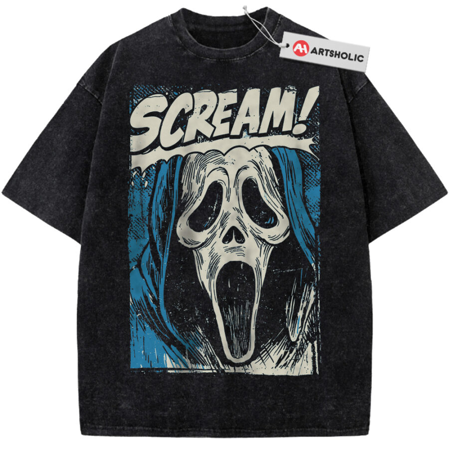 Alternative view of Ghostface Shirt, Scream Shirt, Halloween Shirt, Horror Shirt, Vintage T-Shirt