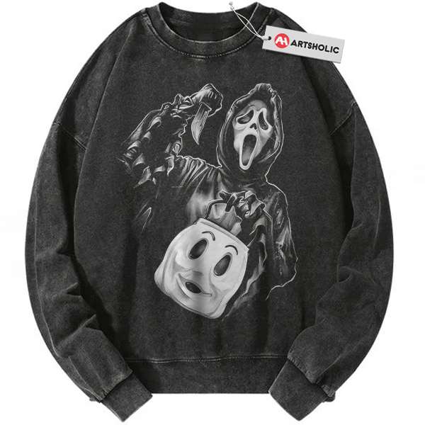 Ghostface Sweatshirt, Scream Sweatshirt, Halloween Sweatshirt, Horror Sweatshirt, Vintage Sweater