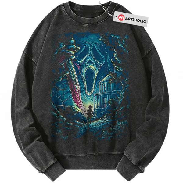 Ghostface Sweatshirt, Scream Sweatshirt, Halloween Sweatshirt, Horror Sweatshirt, Vintage Sweater