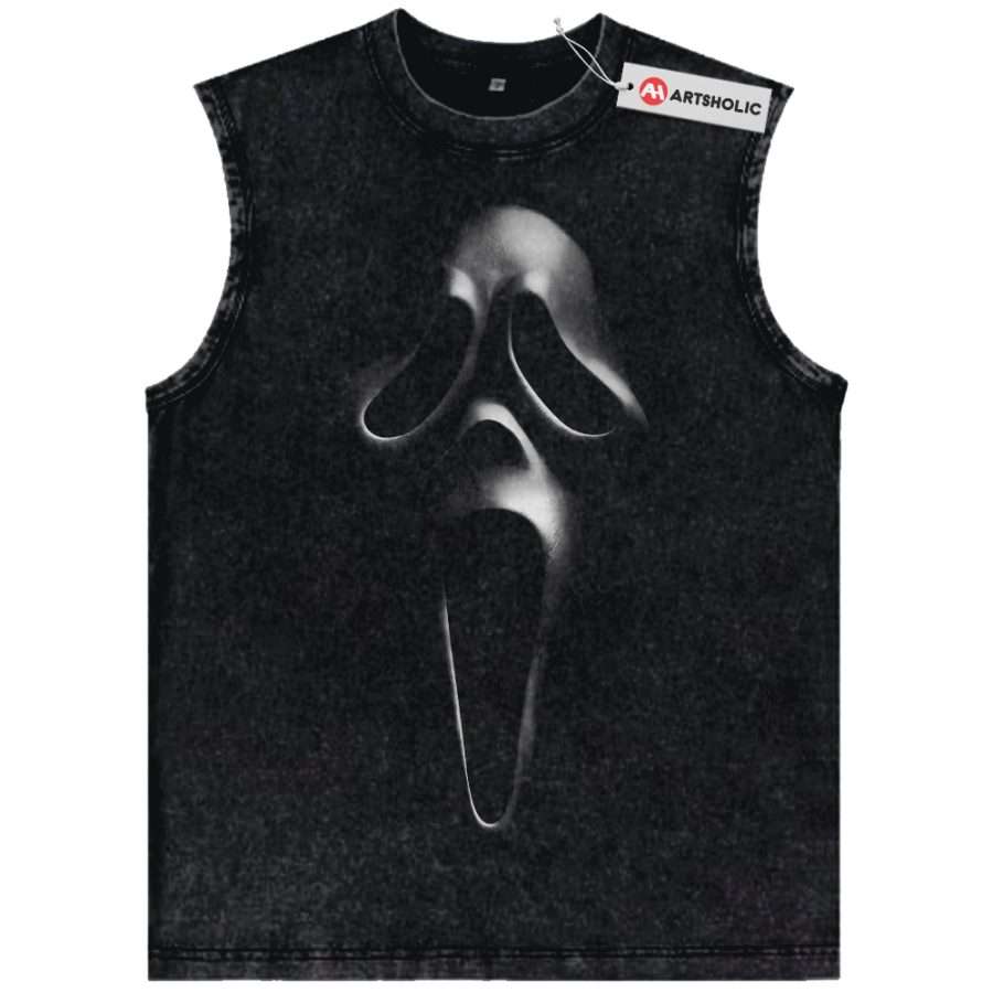 Alternative view of Ghostface Tank Top, Scream Tank Top, Halloween Tank Top, Horror Tank Top, Vintage Tank Top