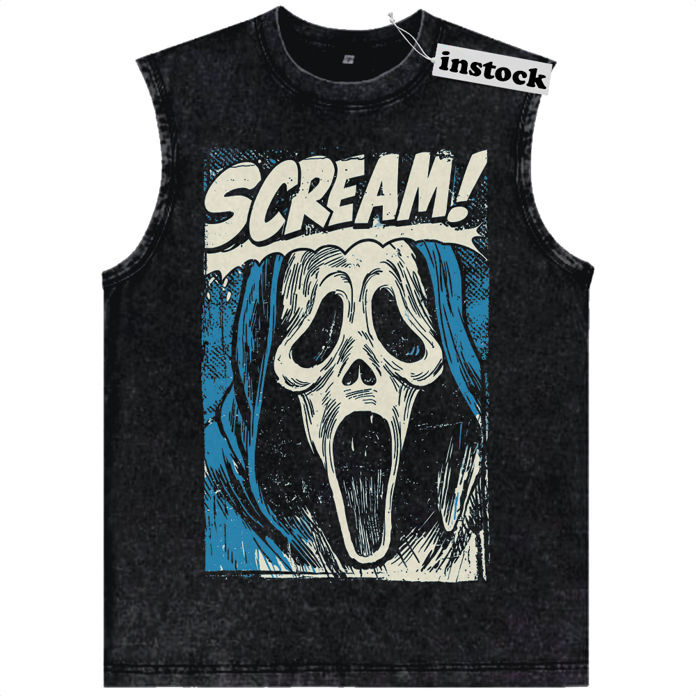 Ghostface Tank Top, Scream Tank Top, Halloween Tank Top, Horror Tank Top, Vintage Tank Top