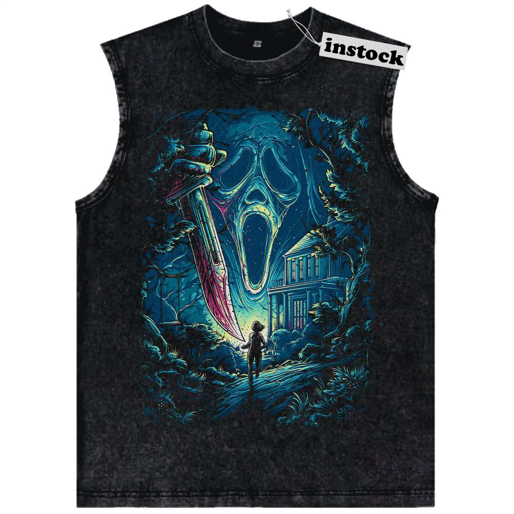Ghostface Tank Top, Scream Tank Top, Halloween Tank Top, Horror Tank Top, Vintage Tank Top