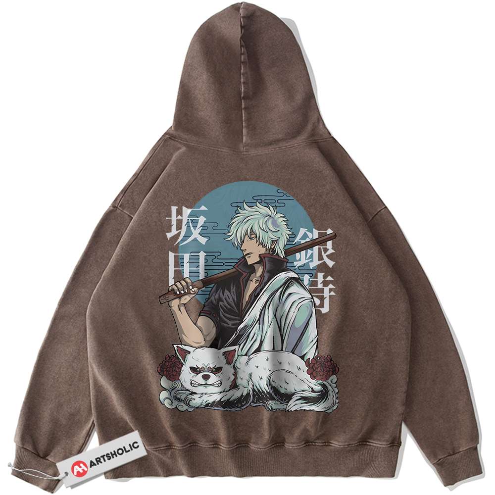 Alternative view of Gintoki Sakata Hoodie, Gintama Hoodie, Anime Hoodie, Vintage Hoodie