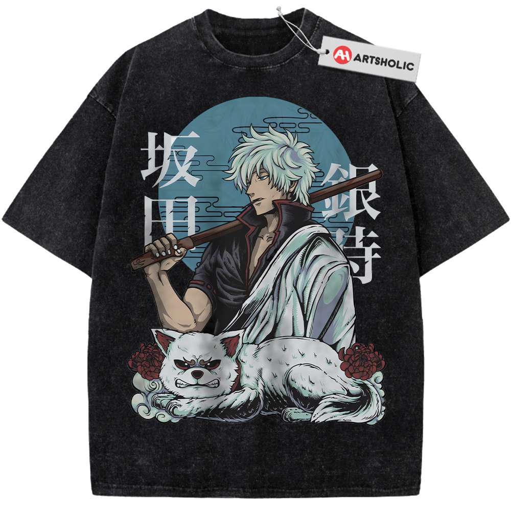 Alternative view of Gintoki Sakata Shirt, Gintama Shirt, Anime Shirt, Vintage T-Shirt