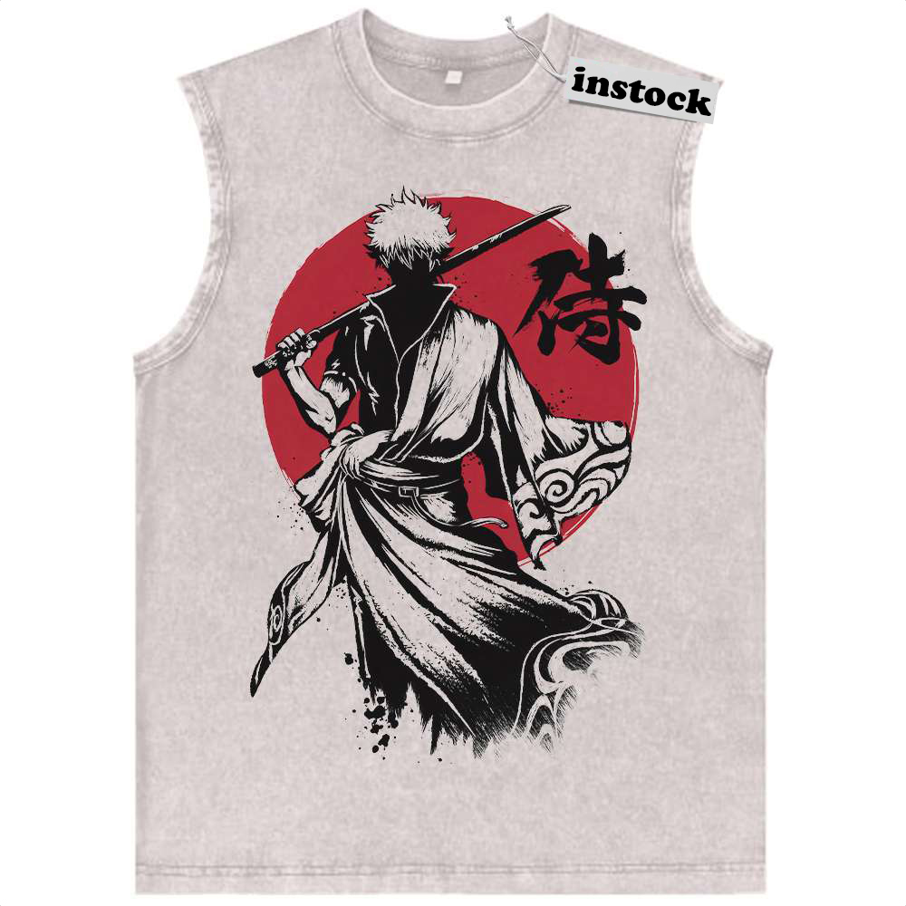 Gintoki Sakata Tank Top, Gintama Tank Top, Anime Tank Top, Vintage Tank Top