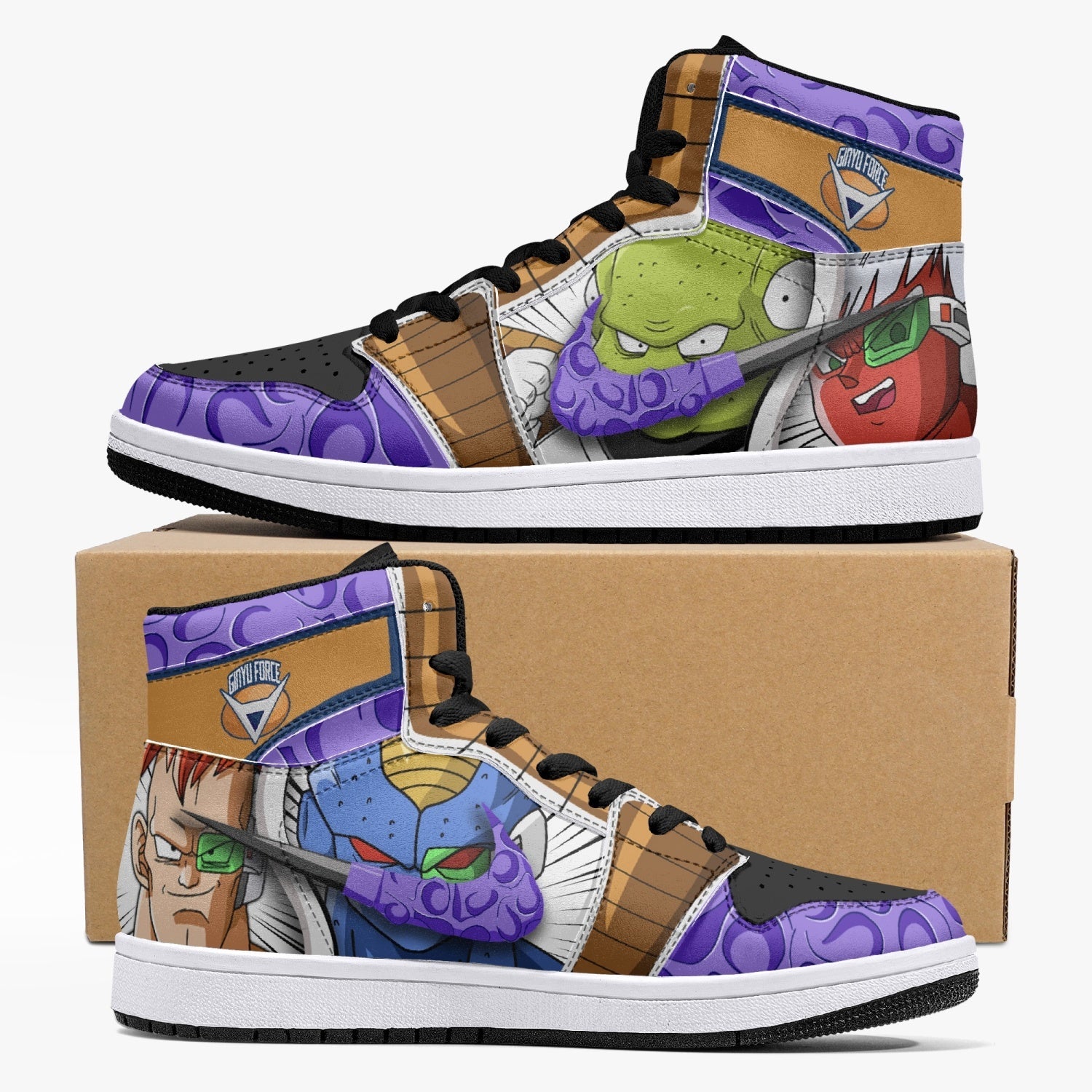 Ginyu Force Dragon Ball Z Custom Sneaker Mid 1 Basketball Shoes - Otaku Hall