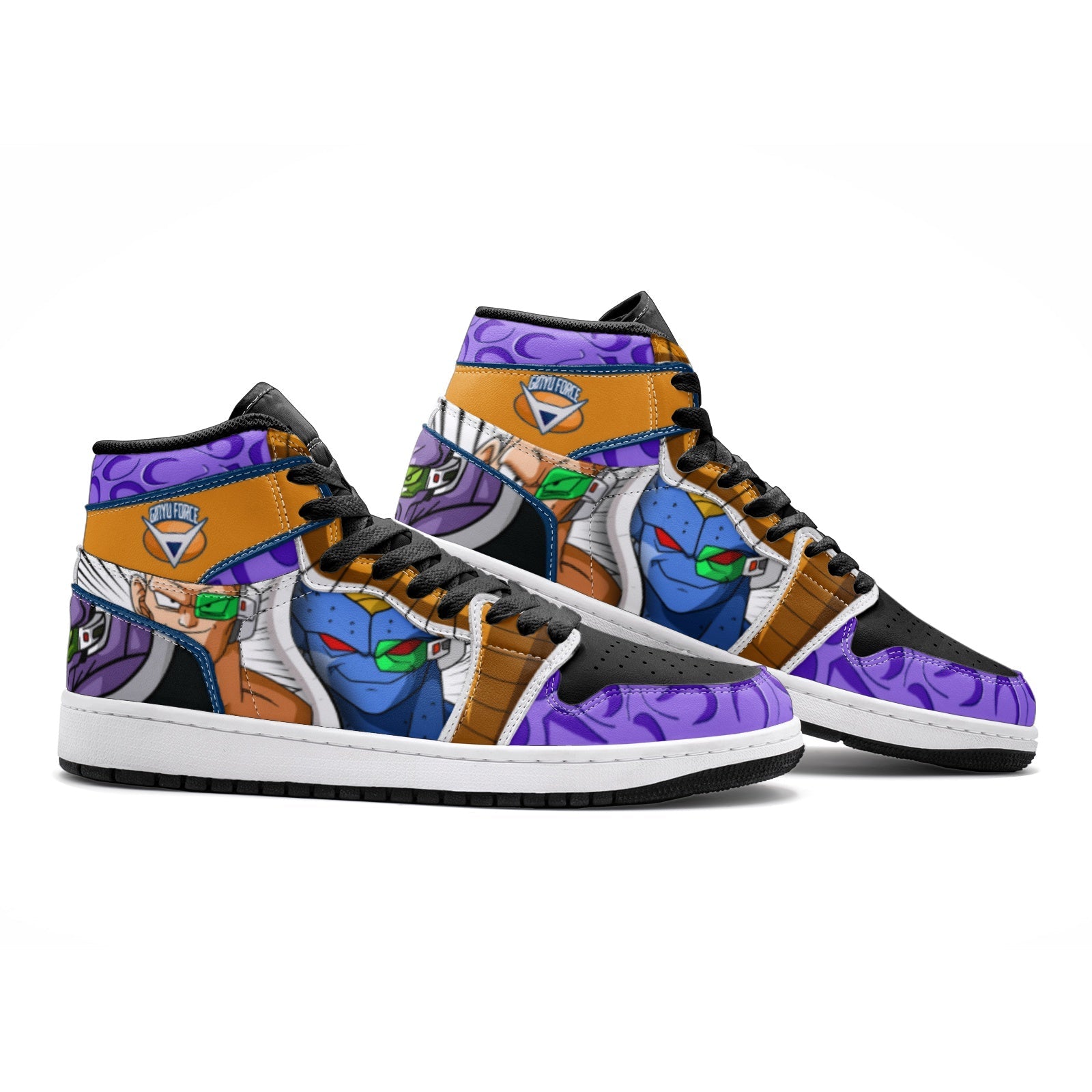 Ginyu Force Dragon Ball Z Custom Sneaker Mid 1 Basketball Shoes v2 - Otaku Hall