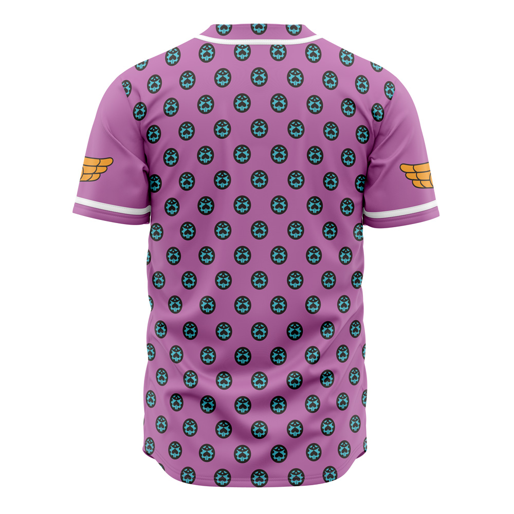 Alternative view of Giorno Giovanna Anime Jojo's Bizarre Adventure Custom Baseball Jersey - Otaku Hall