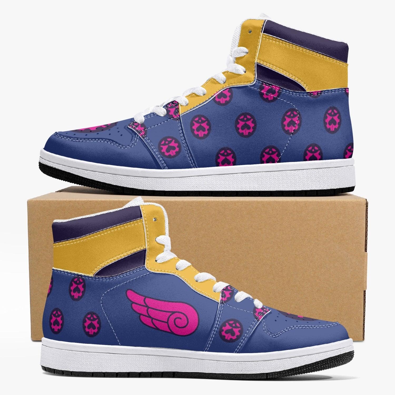 Giorno Giovanna Manga Jojo's Bizarre Adventure Custom Sneaker Mid 1 Basketball Shoes - Otaku Hall