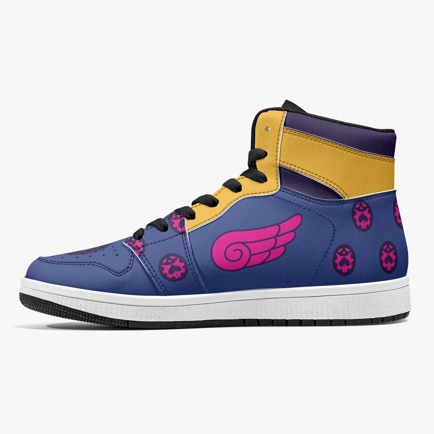 Alternative view of Giorno Giovanna Manga Jojo's Bizarre Adventure Custom Sneaker Mid 1 Basketball Shoes - Otaku Hall