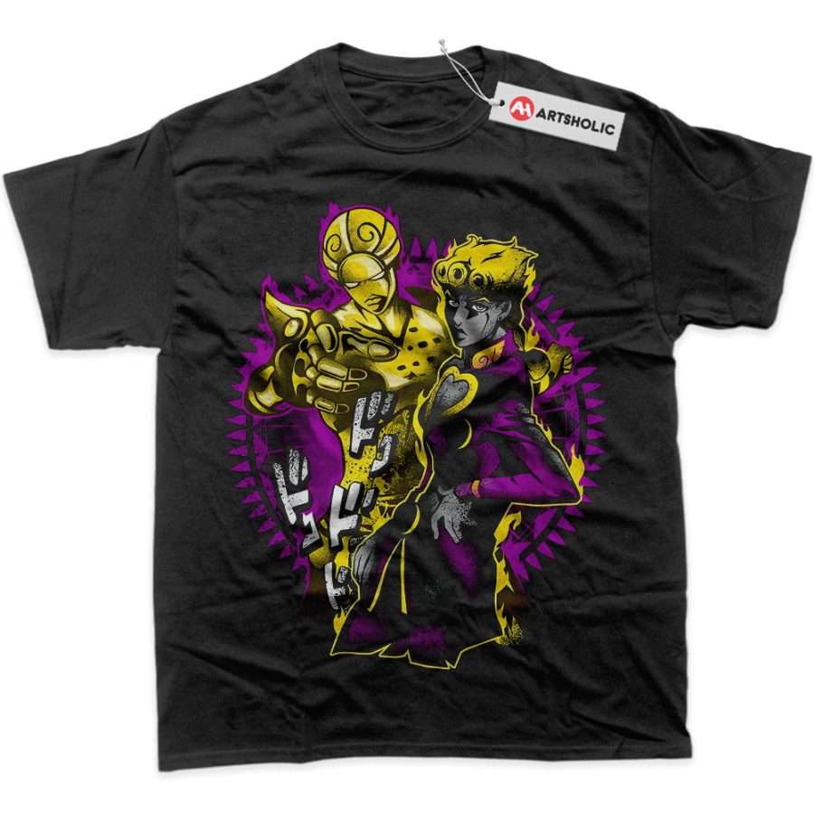 Alternative view of Giorno Giovanna Shirt, JoJo's Bizarre Adventure Shirt, Anime Shirt, Graphic Tee