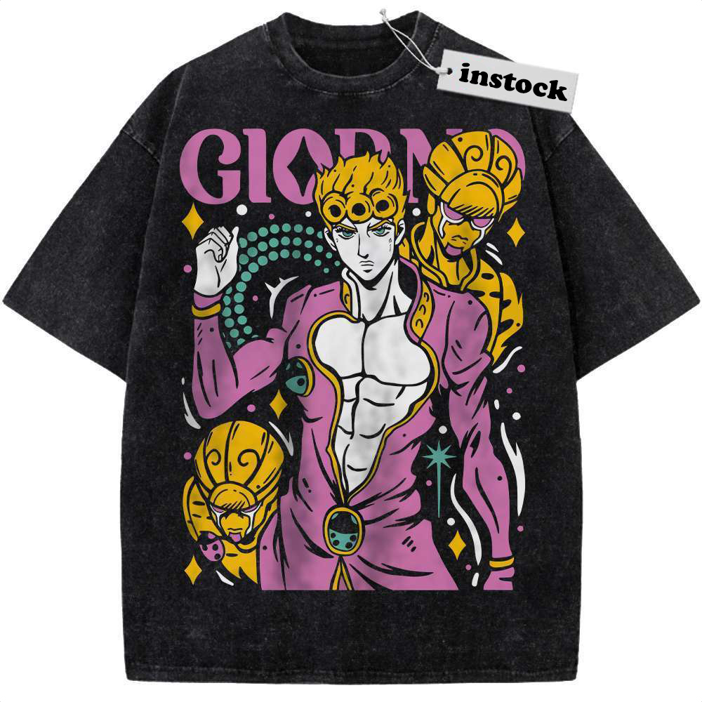 Giorno Giovanna Shirt, JoJo's Bizarre Adventure Shirt, Anime Shirt, Vintage T-Shirt