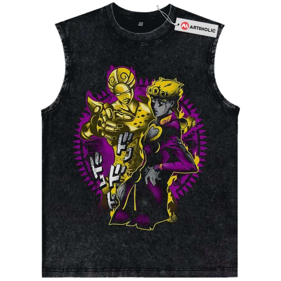 Alternative view of Giorno Giovanna Tank Top, JoJo's Bizarre Adventure Tank Top, Anime Tank Top, Vintage Tank Top